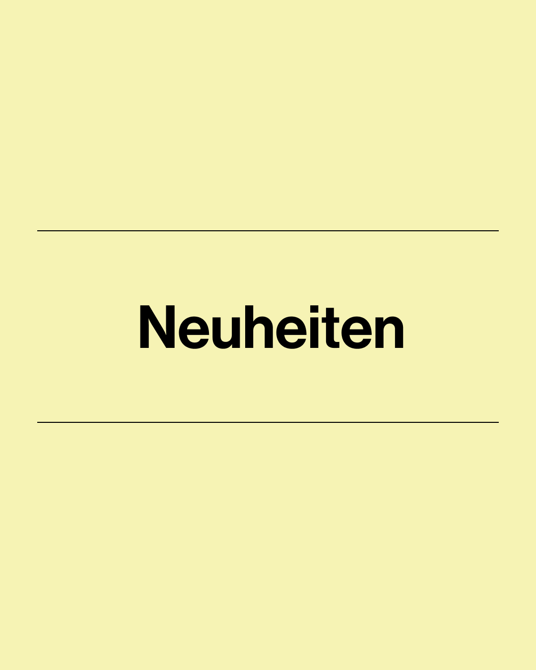 Neuheiten