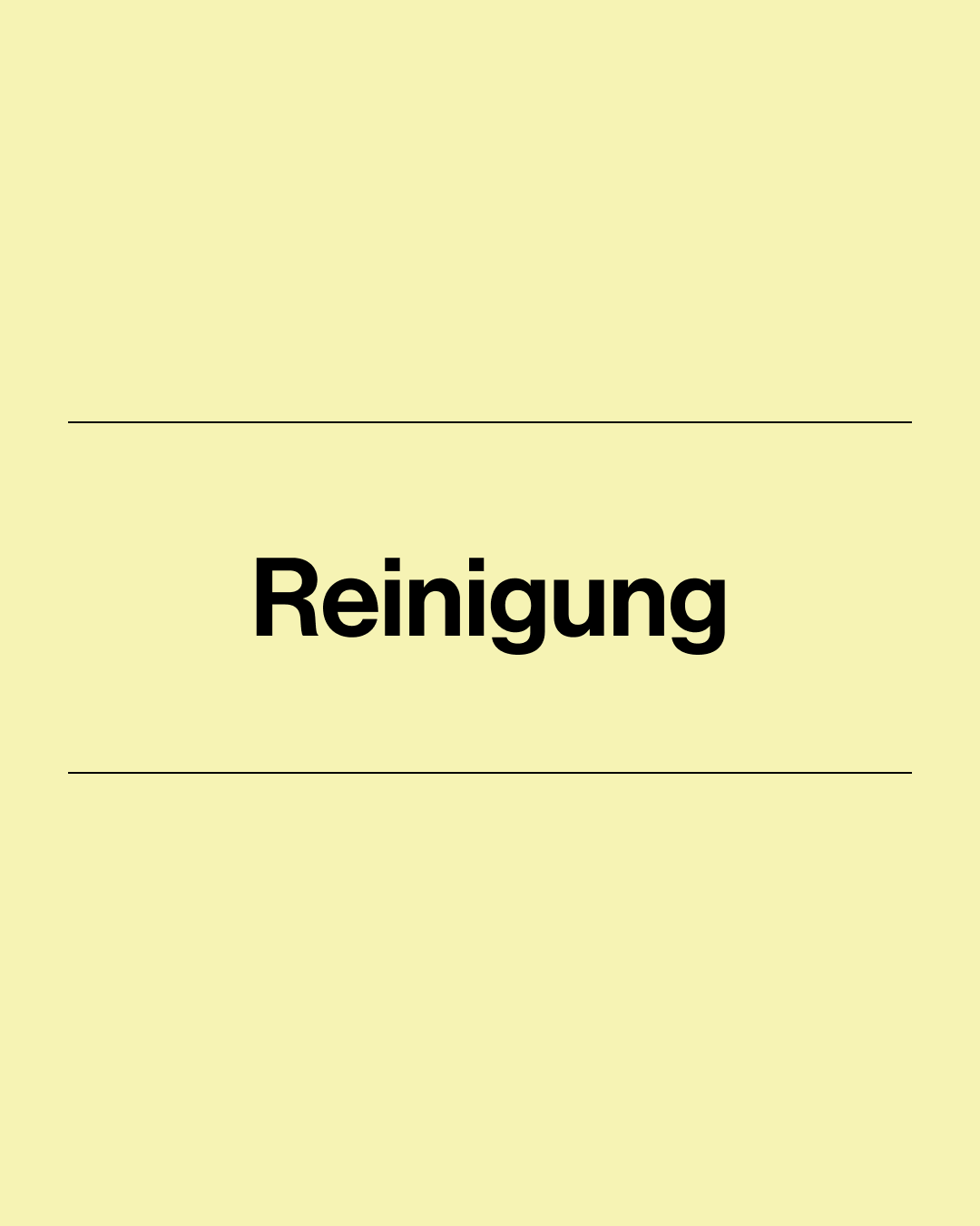 Reinigung